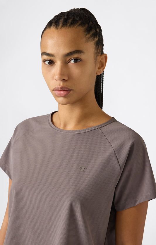 Damen schnelltrocknendes technisches Mesh-T-Shirt