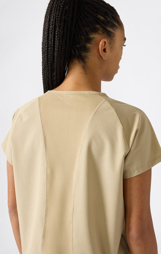 Damen schnelltrocknendes technisches Mesh-T-Shirt