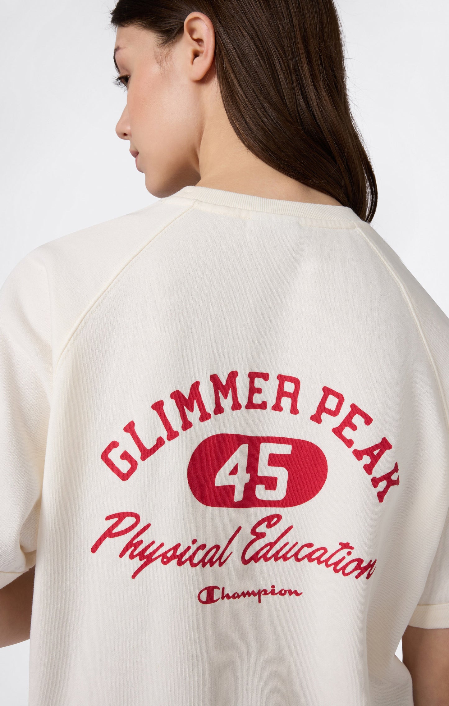 Women's Short Sleeve Crewneck Sweatshirt with Graphic