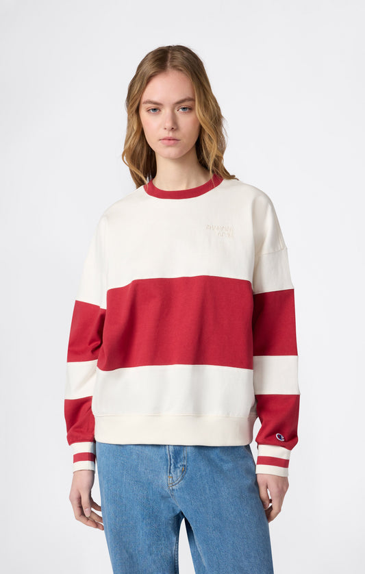 Gestreiftes Rundhals-Sweatshirt für Damen