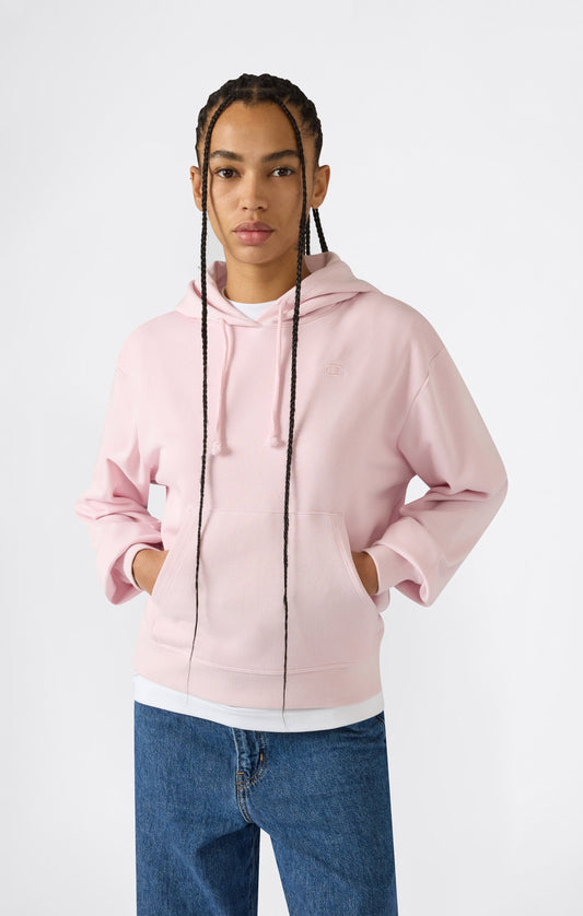 Women's Lightweight Hooded Sweatshirt with Tonal Embroidered C Logo Icons