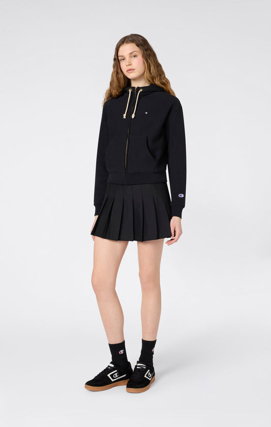 Leichter Damen-Kapuzenpullover mit Reißverschluss (Reverse Weave)