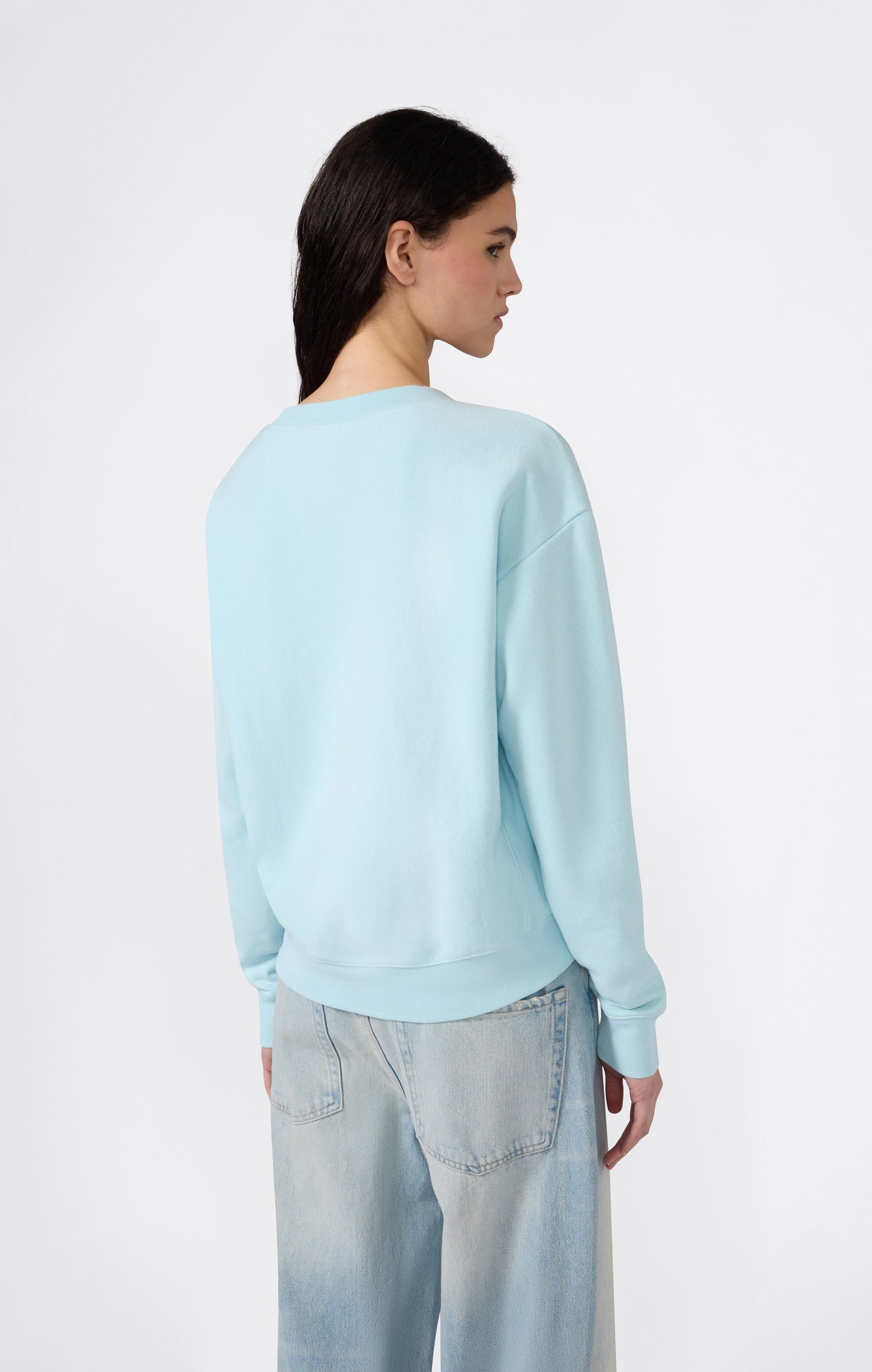 Women's Lightweight Reverse Weave V-Neck Sweatshirt