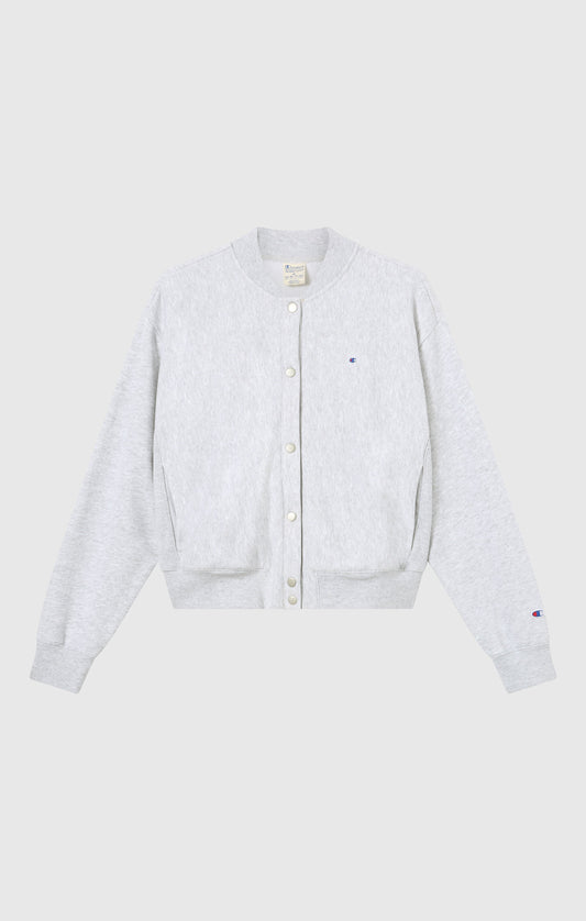 Leichtes Damen-Sweatshirt mit umgekehrter Webart und Bomber-Schnitt