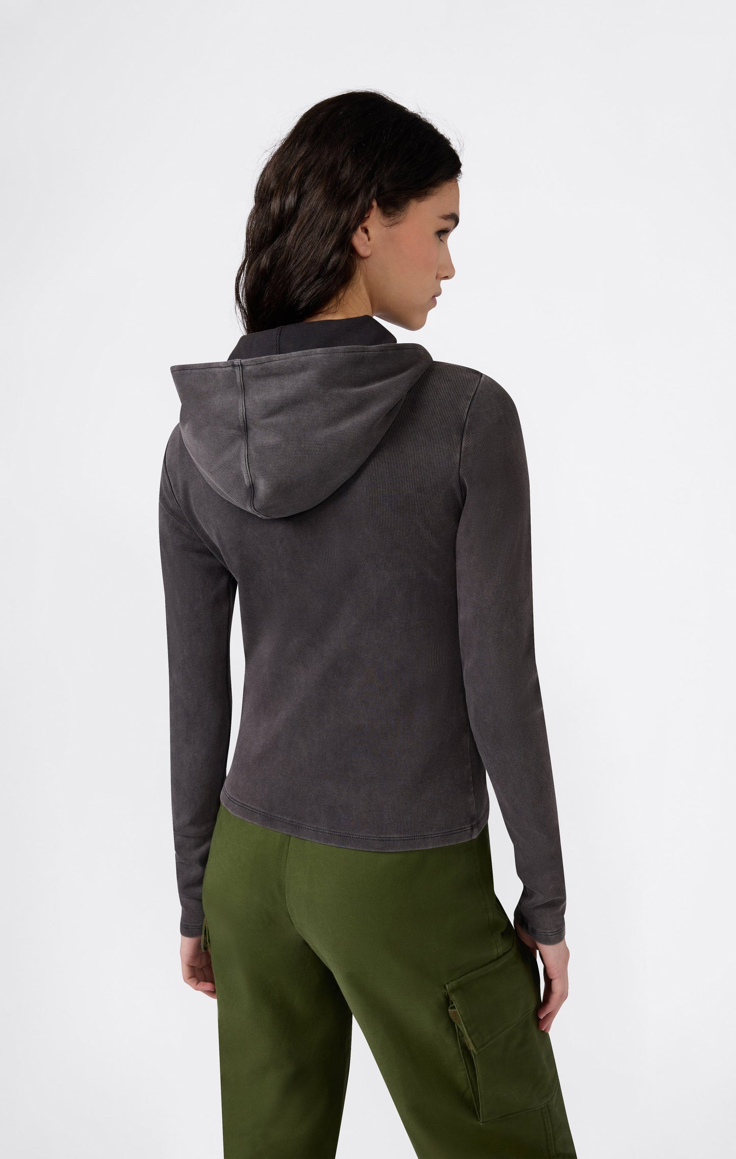 Women's Full-Zip Hoodie in Stretch Jersey Icons