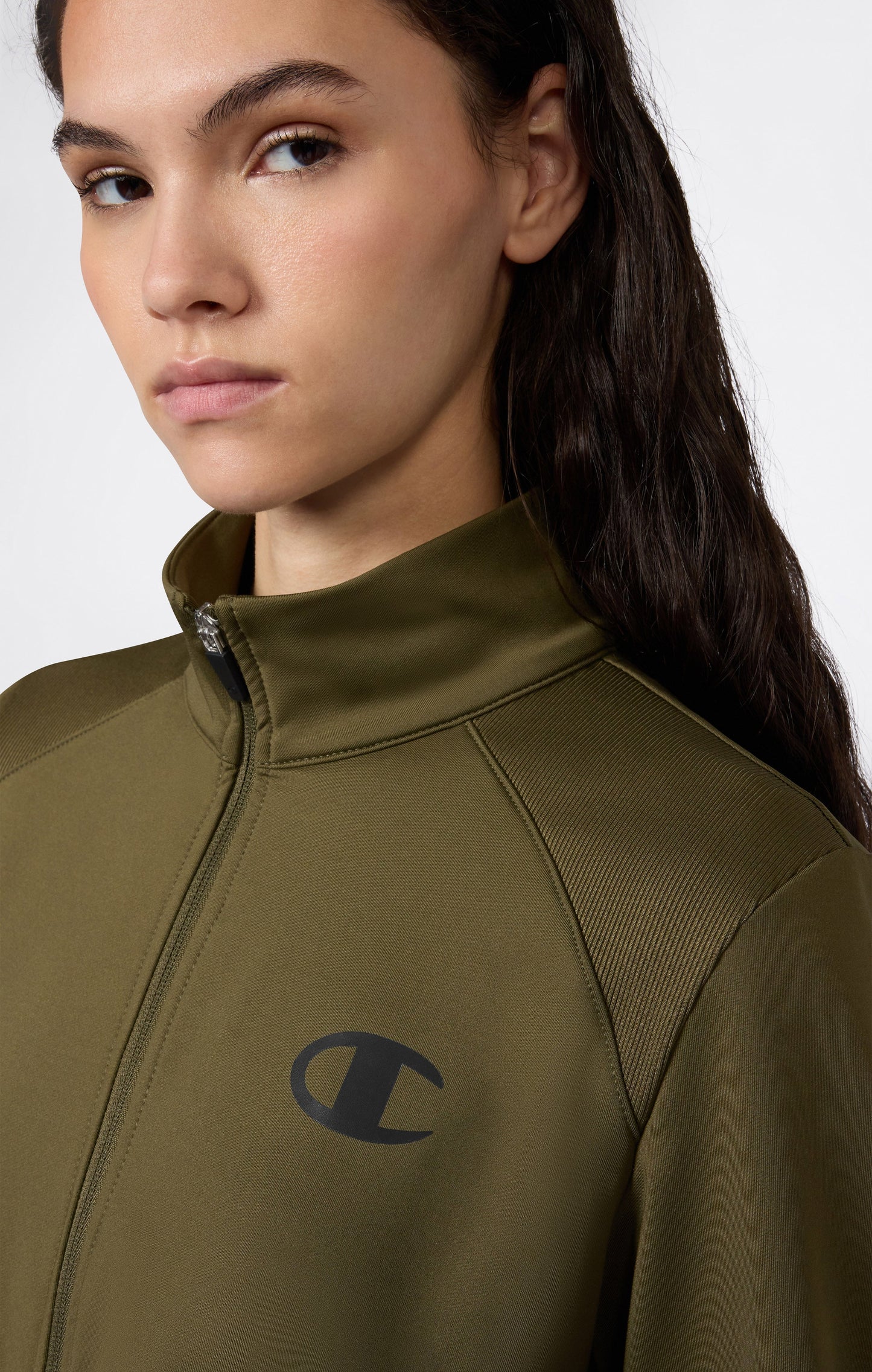 Damen-Sweatshirt mit durchgehendem Reißverschluss aus weichem Stoff