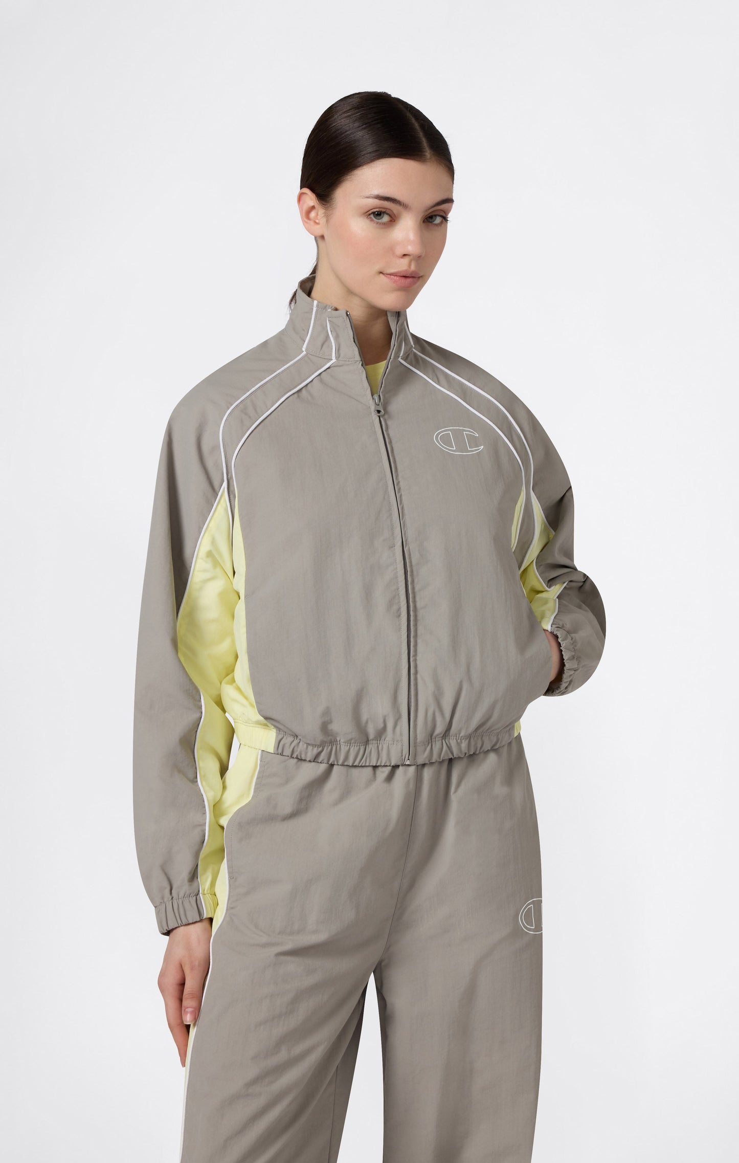 Leichtes Damen-Sweatshirt mit durchgehendem Reißverschluss