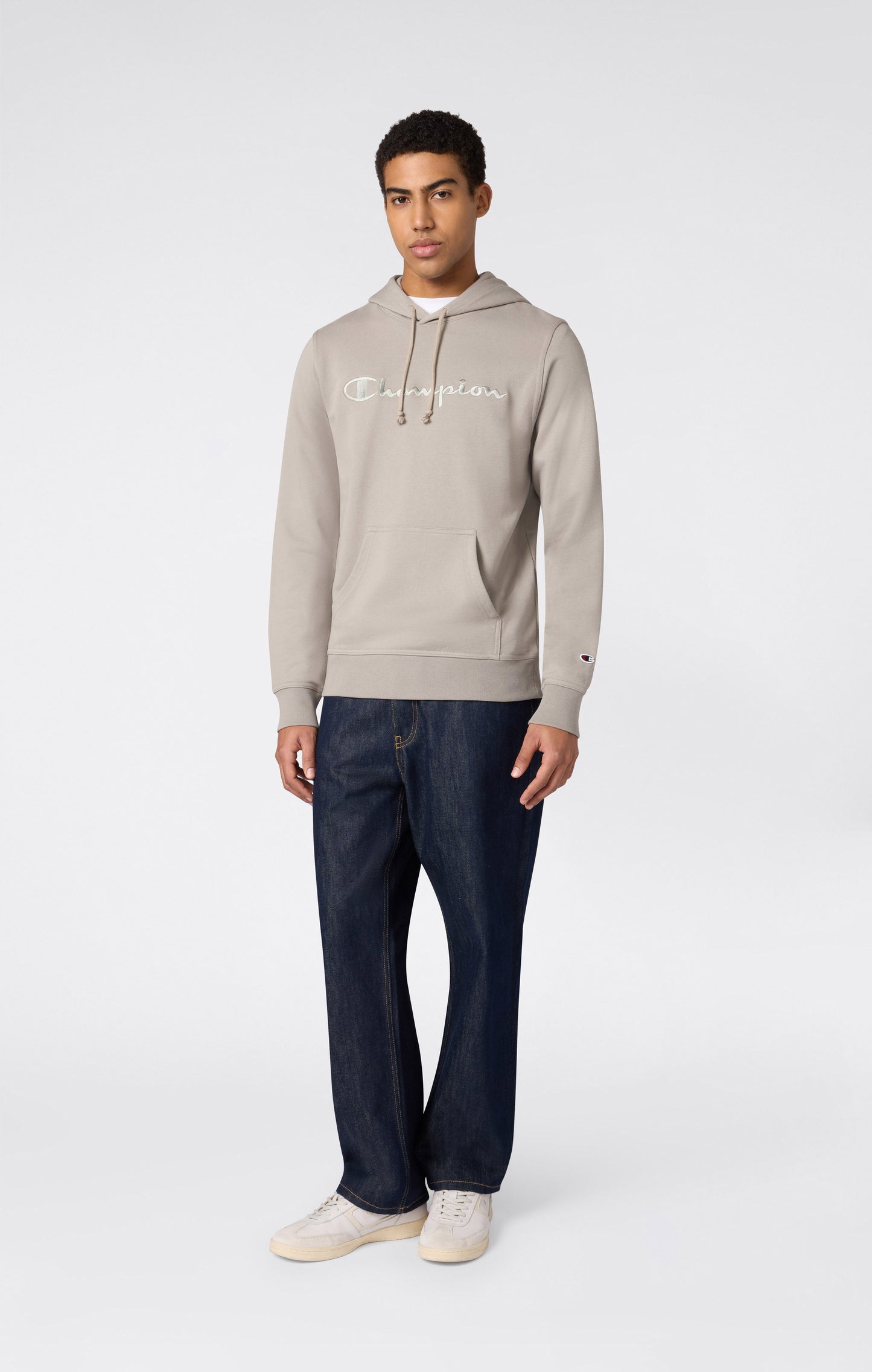 Men's Lightweight Hoodie with Embroidered Logo Icons