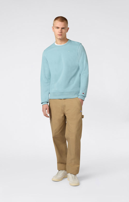 Herren-Sweatshirt aus leichtem Material mit tonaler Logostickerei