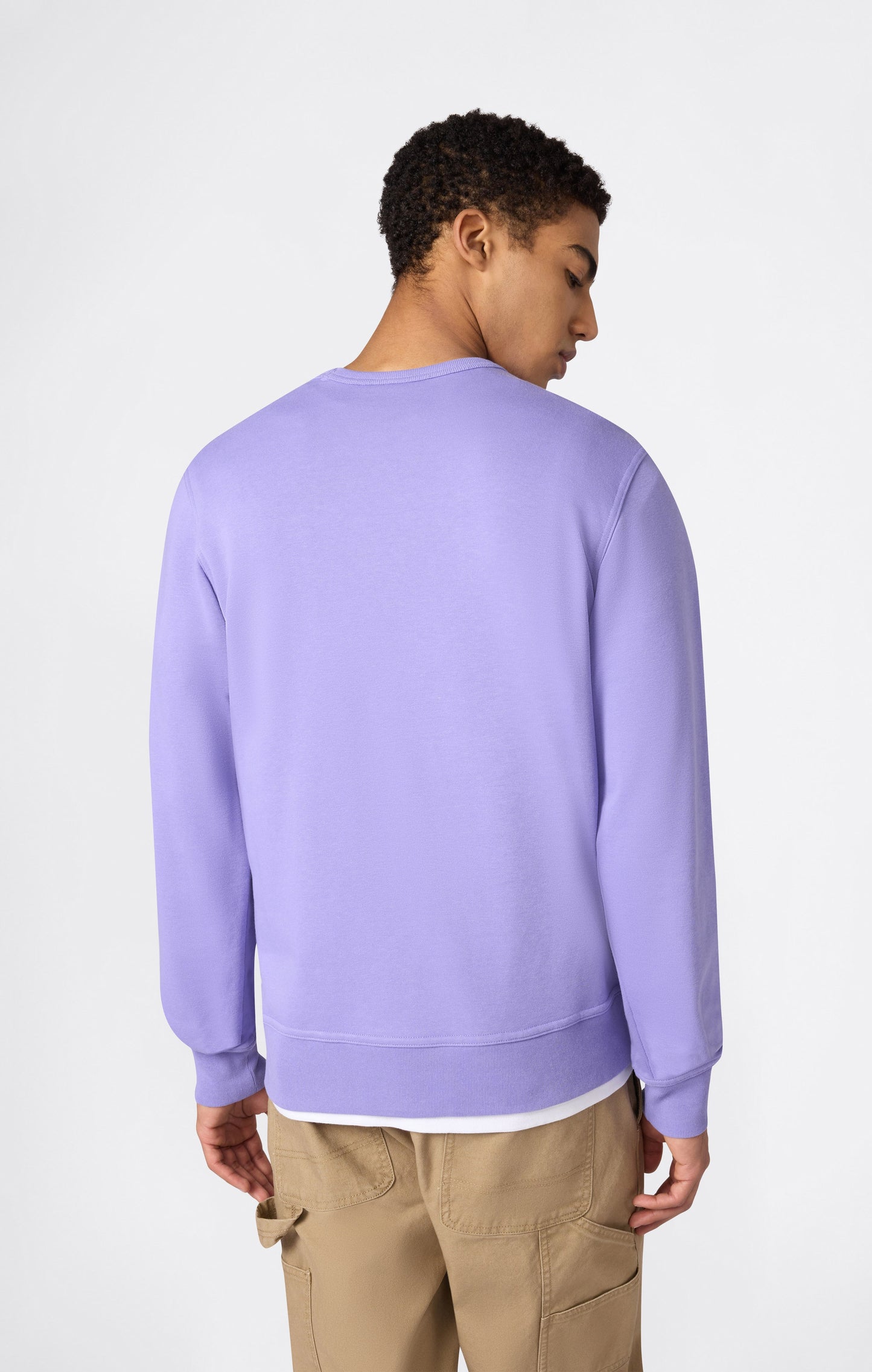 Herren-Sweatshirt aus leichtem Material mit tonaler Logostickerei