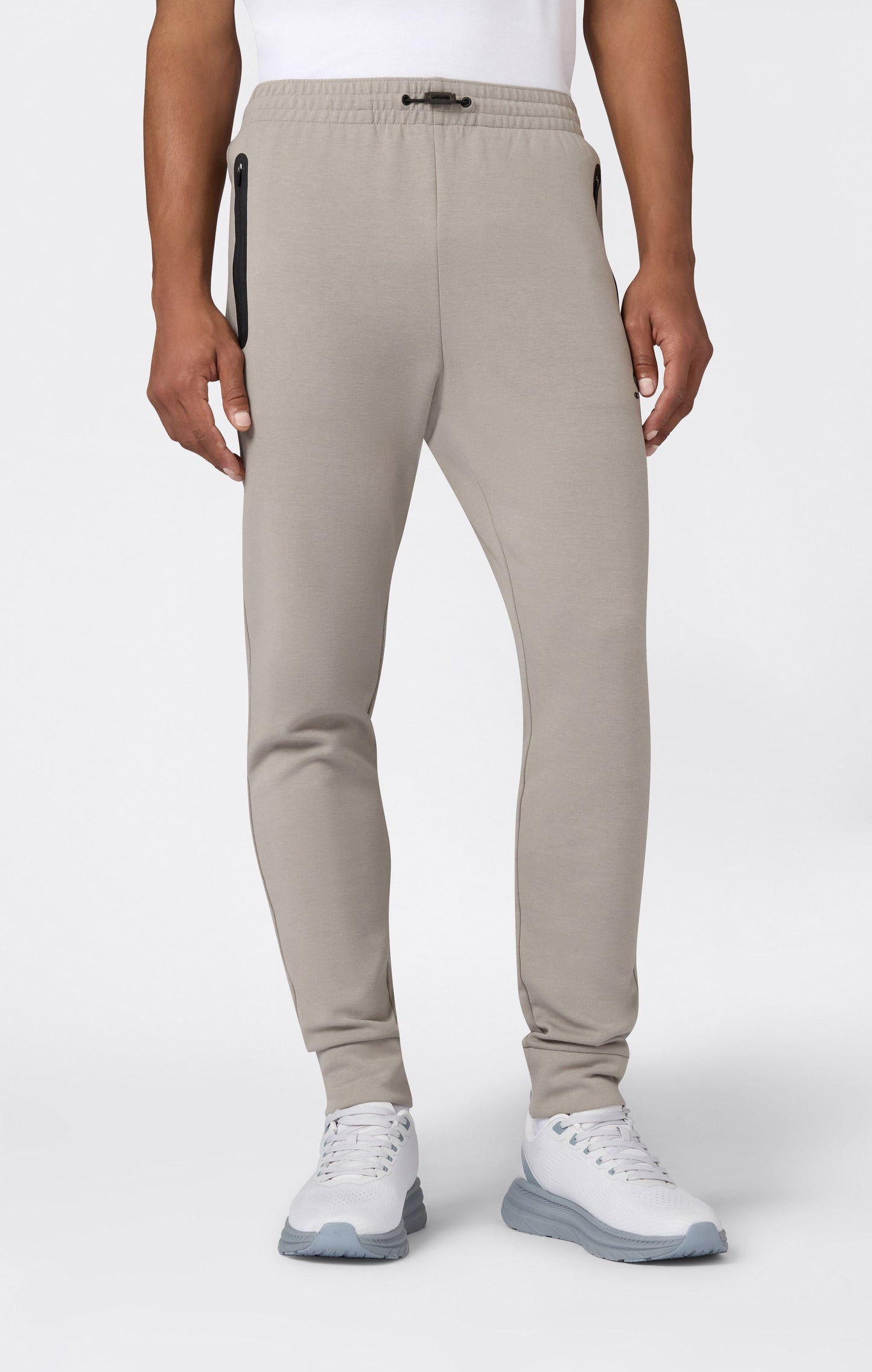 Herren-Stretchhose aus Polycotton mit Bündchen C-Tech
