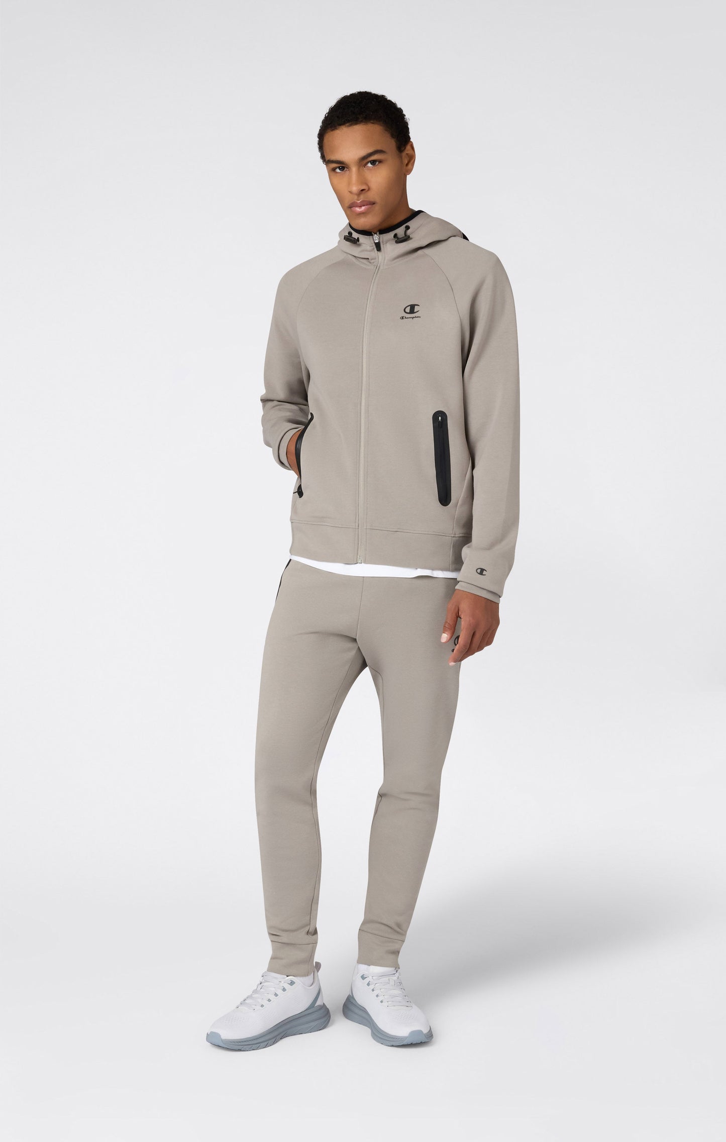 Herren-Stretchhose aus Polycotton mit Bündchen C-Tech
