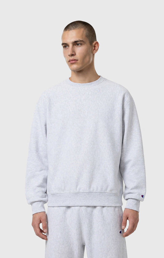 Herren-Rundhalspullover Reverse Weave, leicht
