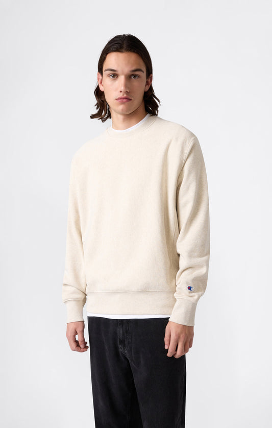 Herren-Rundhals-Sweatshirt, leicht, Reverse Weave