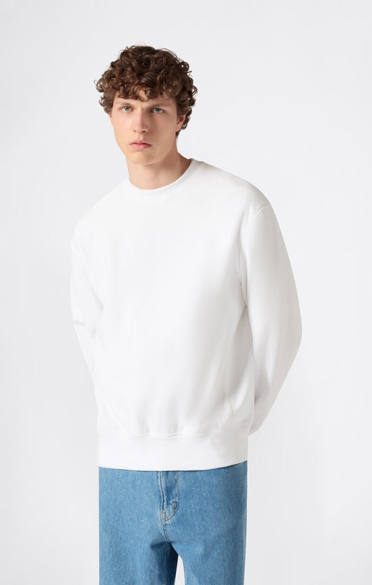 Herren-Rundhals-Sweatshirt, leicht, Reverse Weave