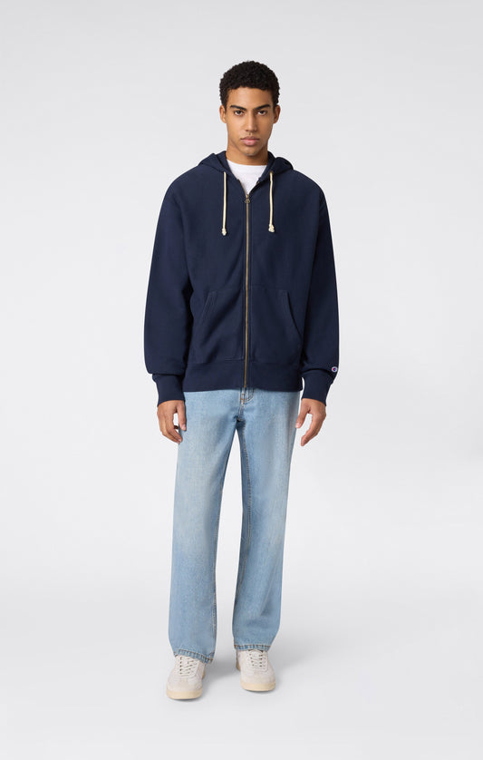 Herren Full Zip Kapuzenpullover Reverse Weave