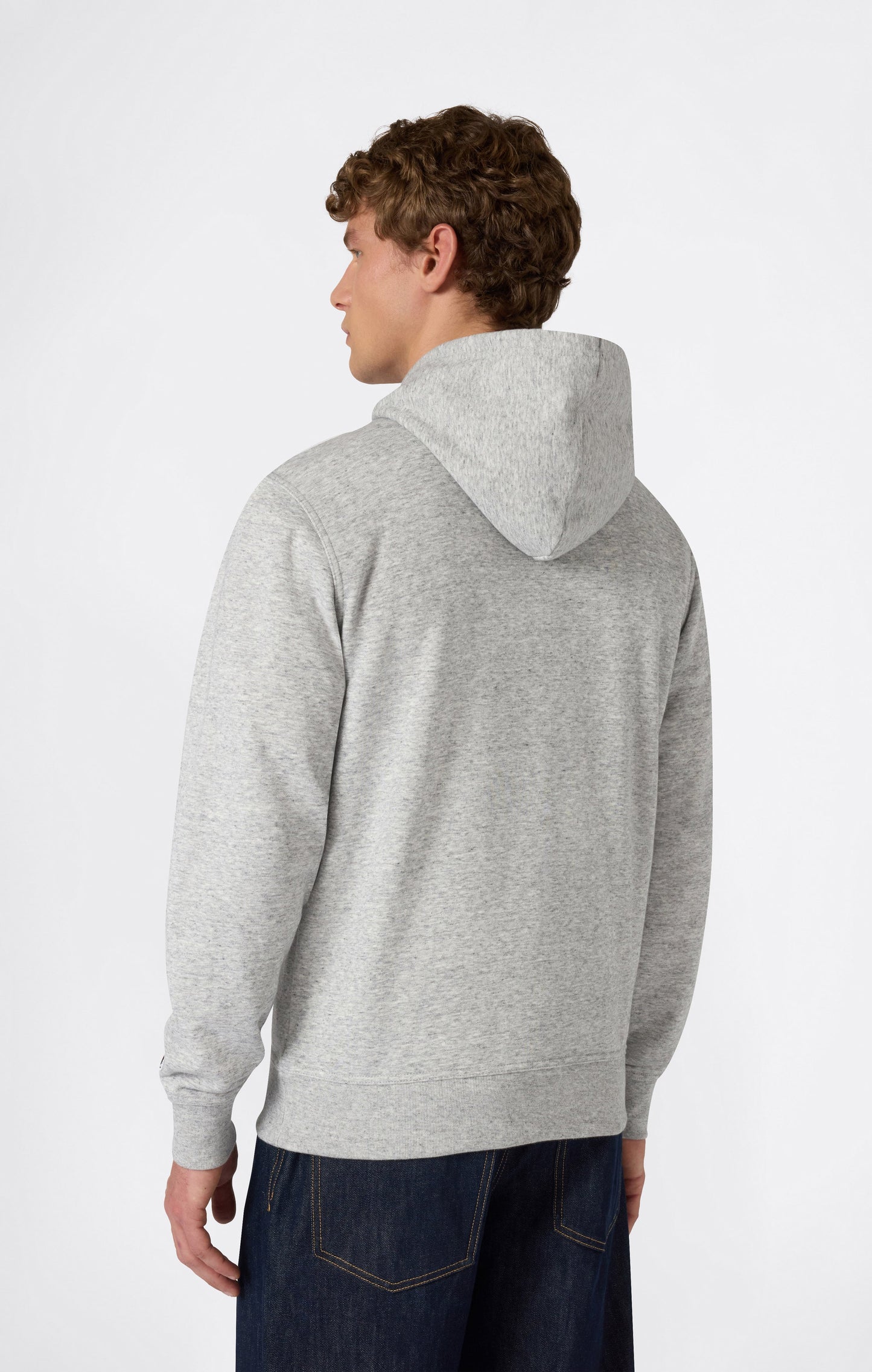 Leichter Kapuzenpullover für Herren mit kleinen gestickten Logo-Symbolen