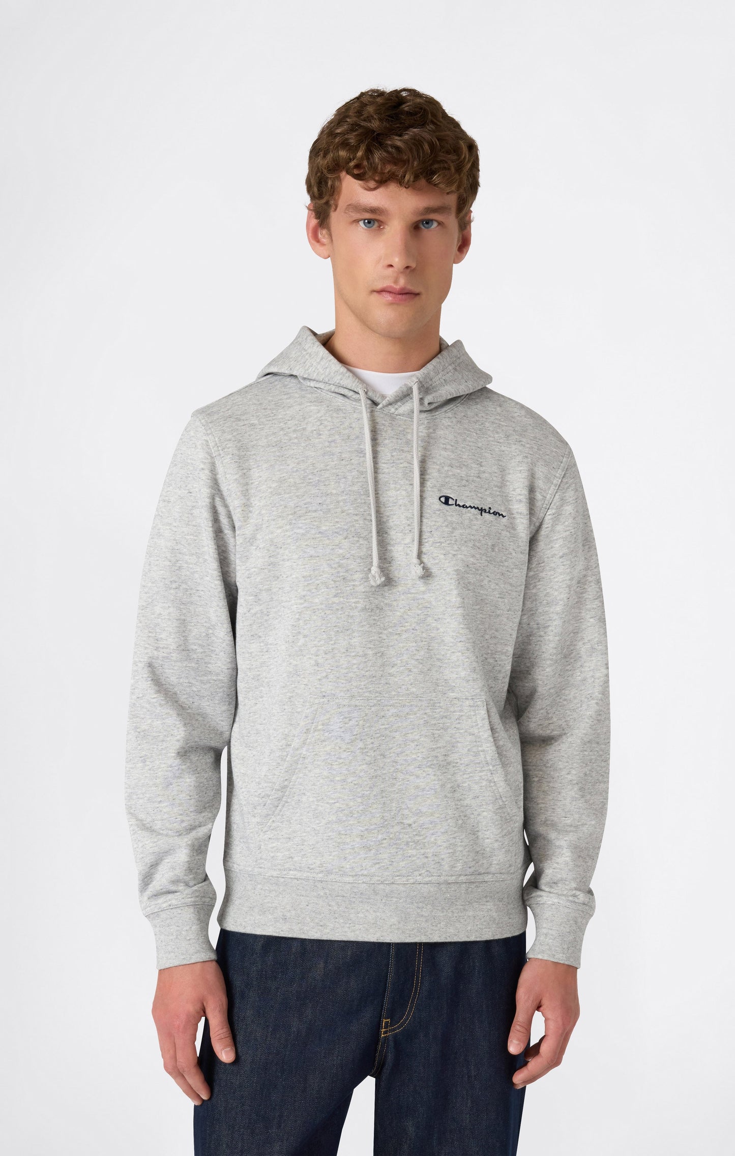 Leichter Kapuzenpullover für Herren mit kleinen gestickten Logo-Symbolen