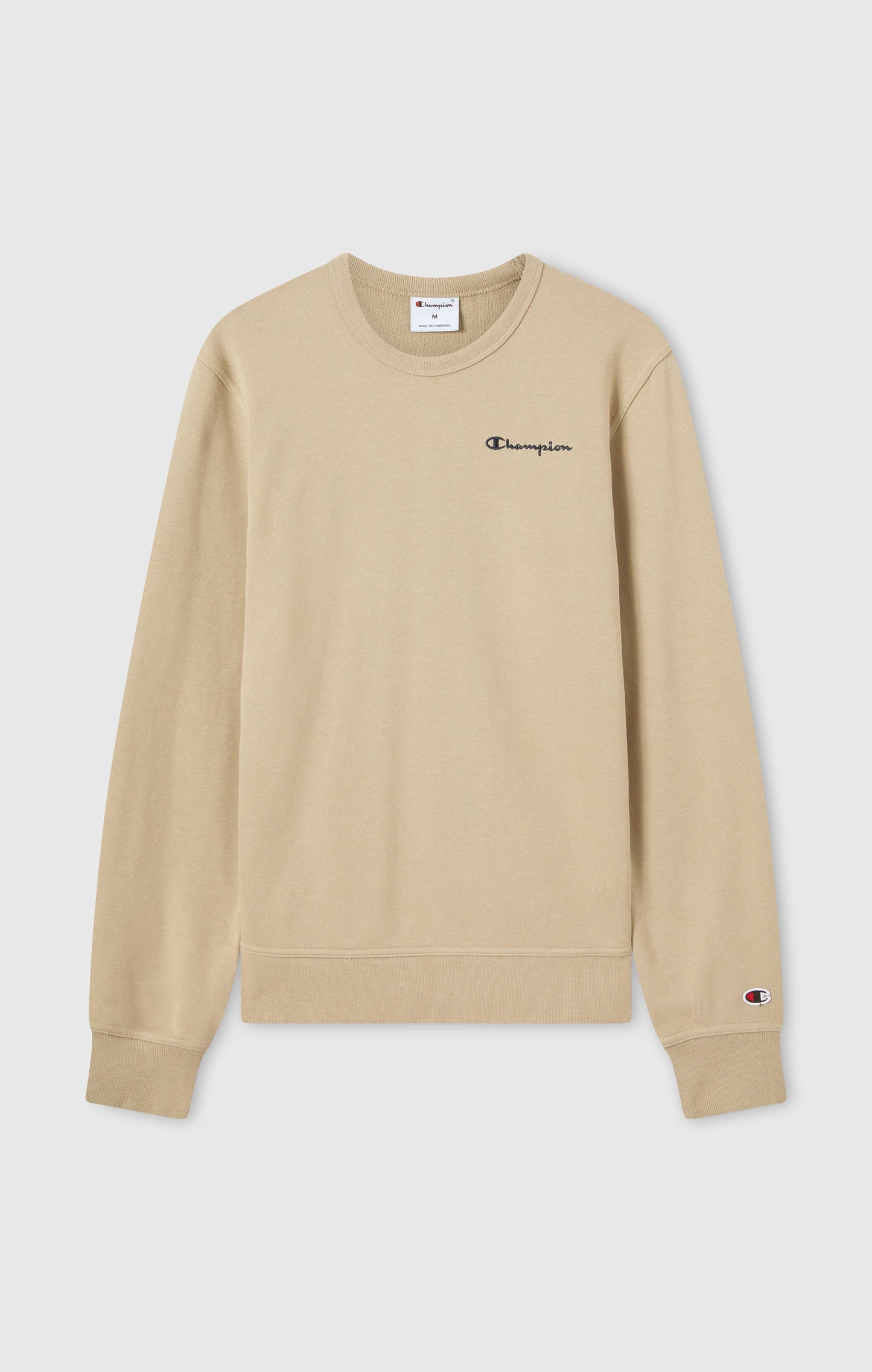 Men's Lightweight Crewneck Sweatshirt with Embroidered Logo Icons