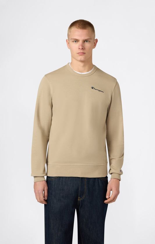 Herren leichtes Rundhals-Sweatshirt mit gestickten Logo-Icons