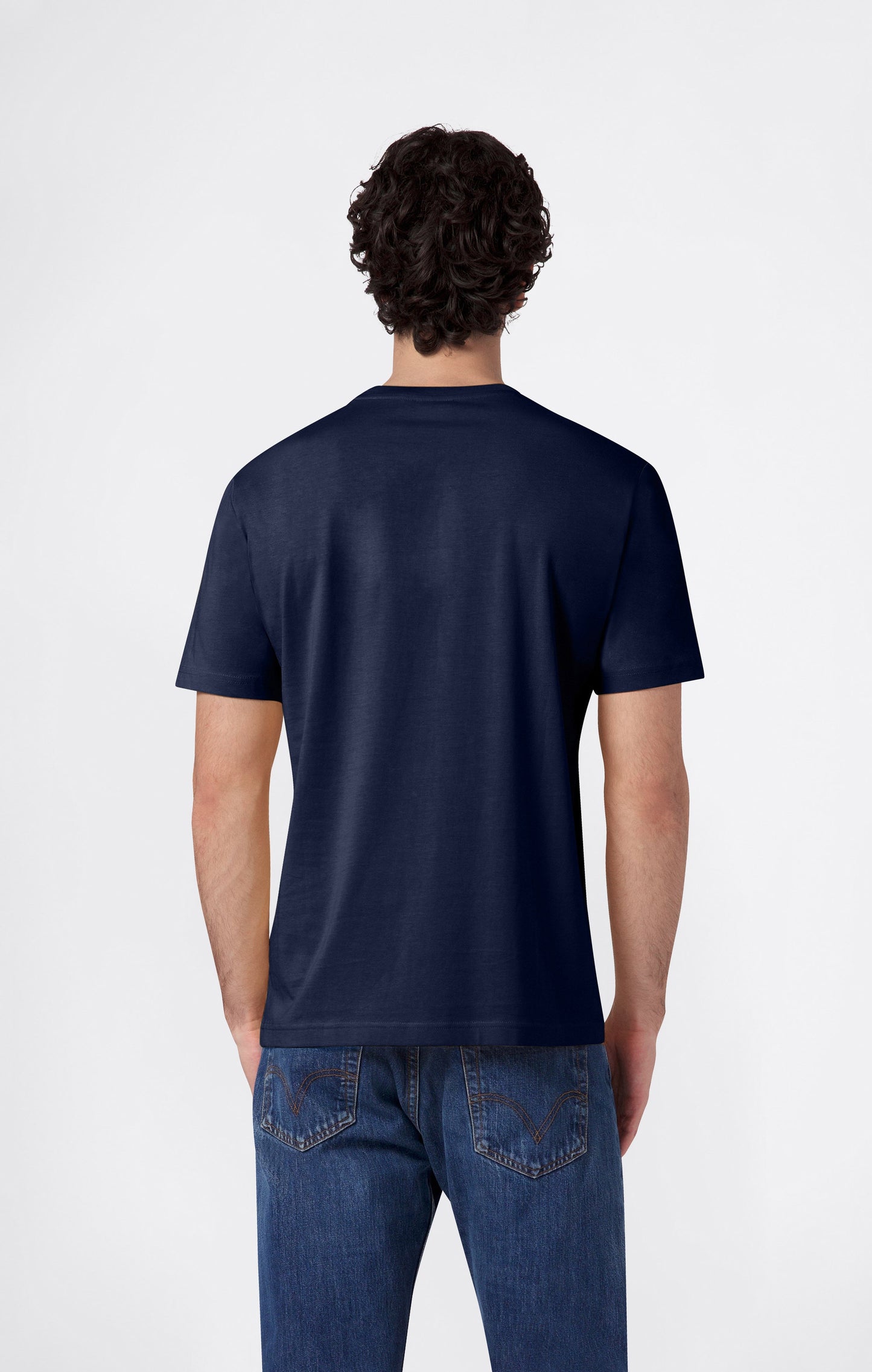 Herren-T-Shirt mit kleinen gestickten Logo-Symbolen