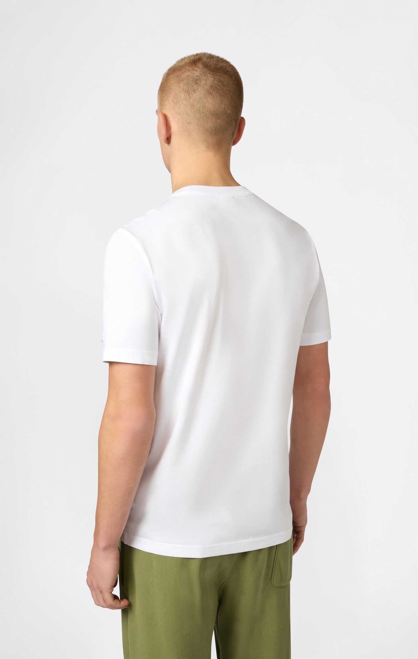 Herren-T-Shirt mit kleinen gestickten Logo-Symbolen
