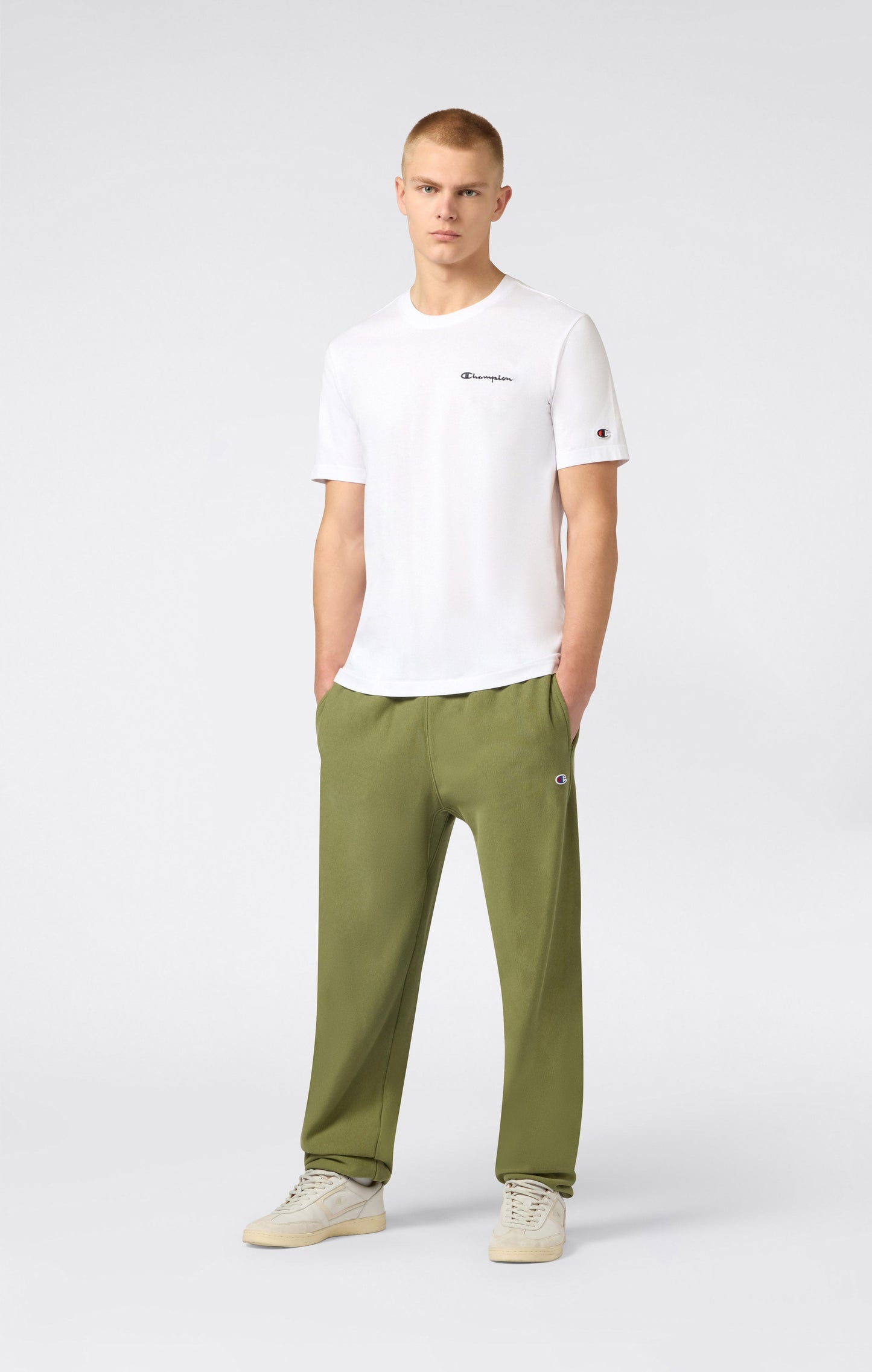 Herren-T-Shirt mit kleinen gestickten Logo-Symbolen