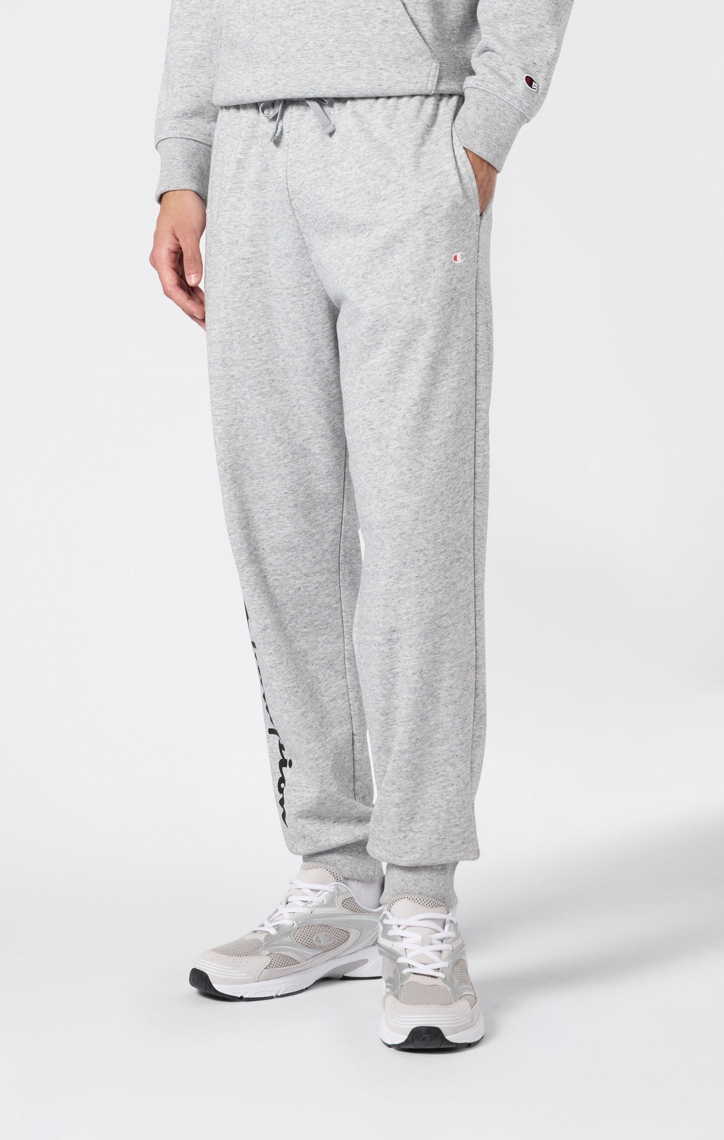 Herren-Leichtgewicht-Jogginghose mit Rippbündchen und Maxi-Print-Logo