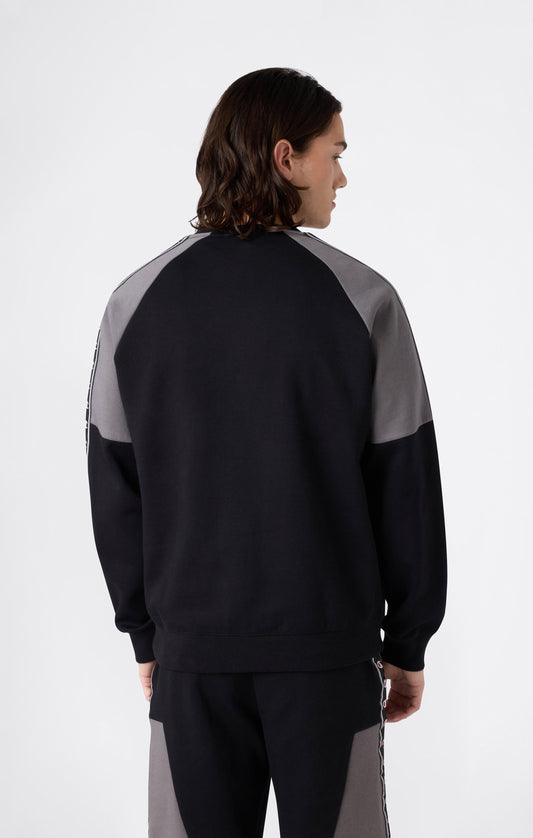 Herren Interlock Tape Logo Rundhals-Sweatshirt