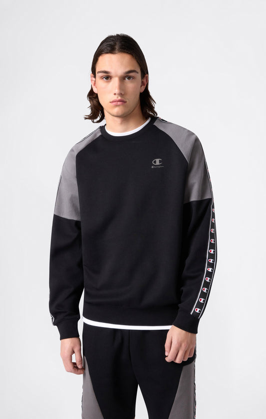 Herren Interlock Tape Logo Rundhals-Sweatshirt