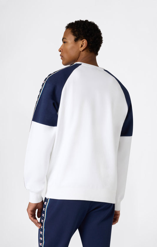 Herren Interlock Tape Logo Rundhals-Sweatshirt