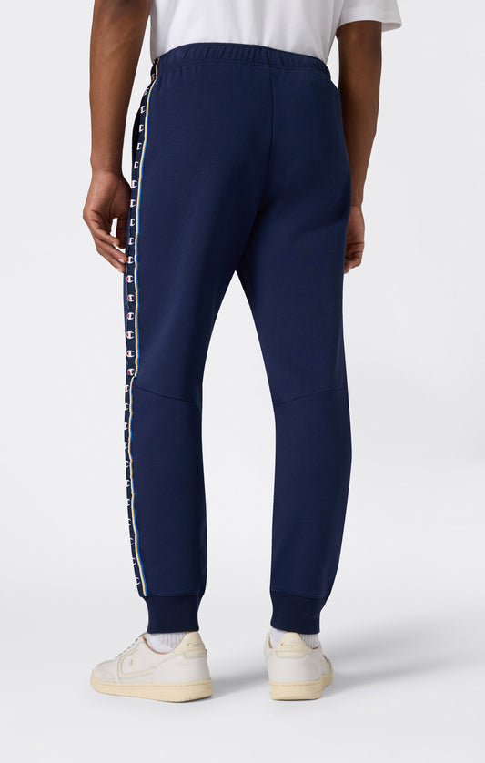 Herren Interlock Hose mit Logo-Rippbündchen