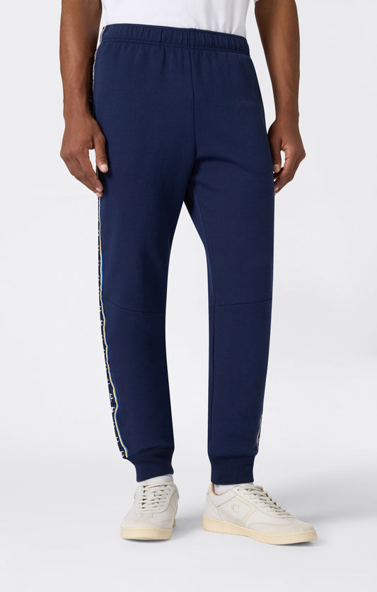 Herren Interlock Hose mit Logo-Rippbündchen