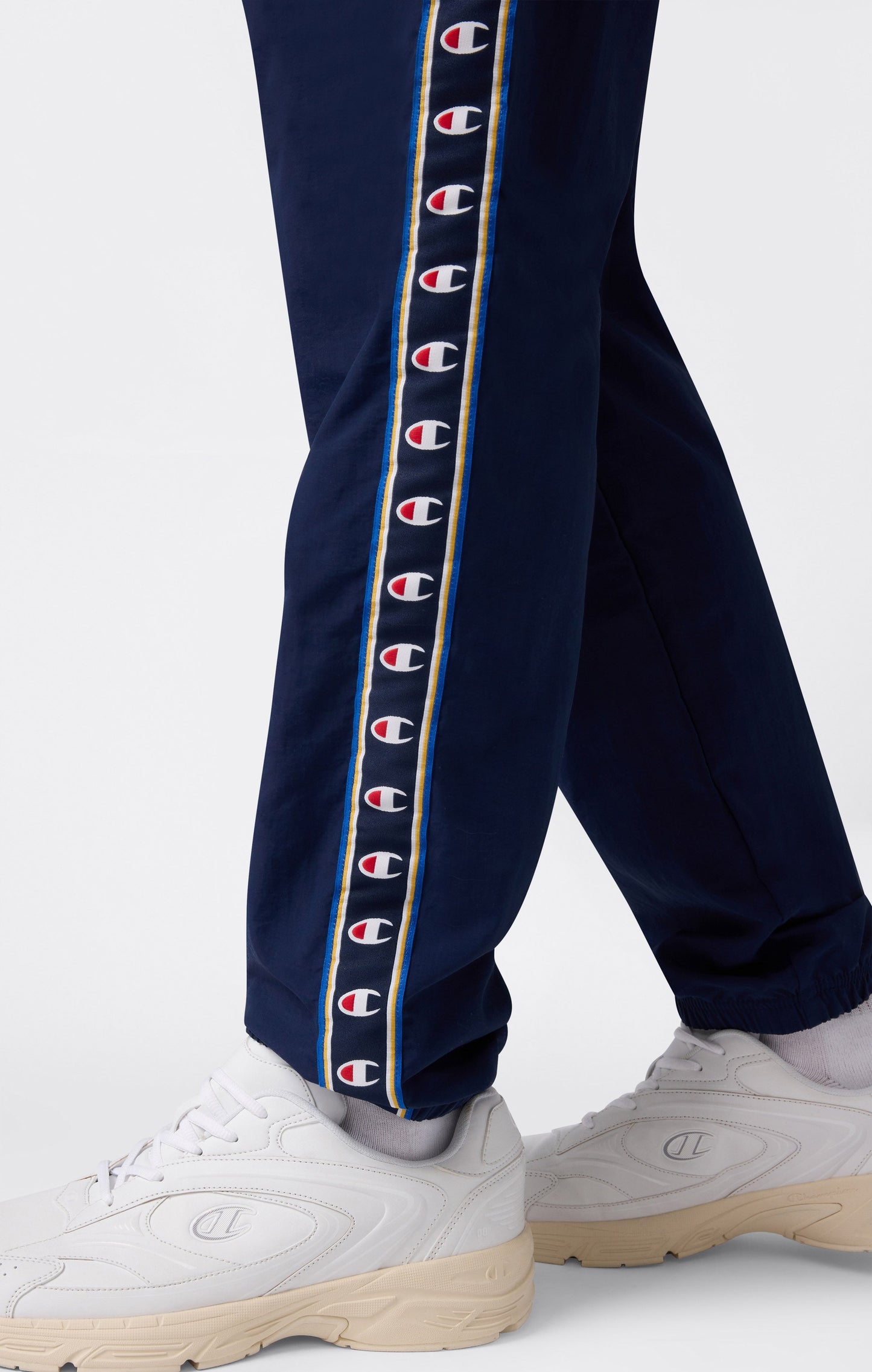 Men's Track Pants with Elastic Cuffs and Tape Logo