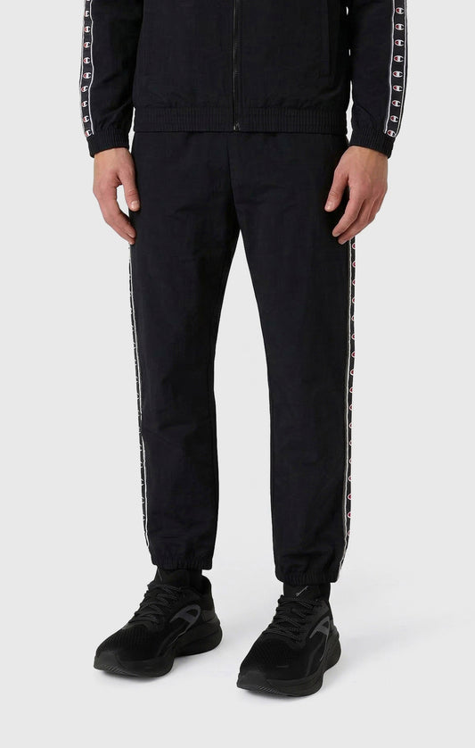 Men's Track Pants with Elastic Cuffs and Tape Logo