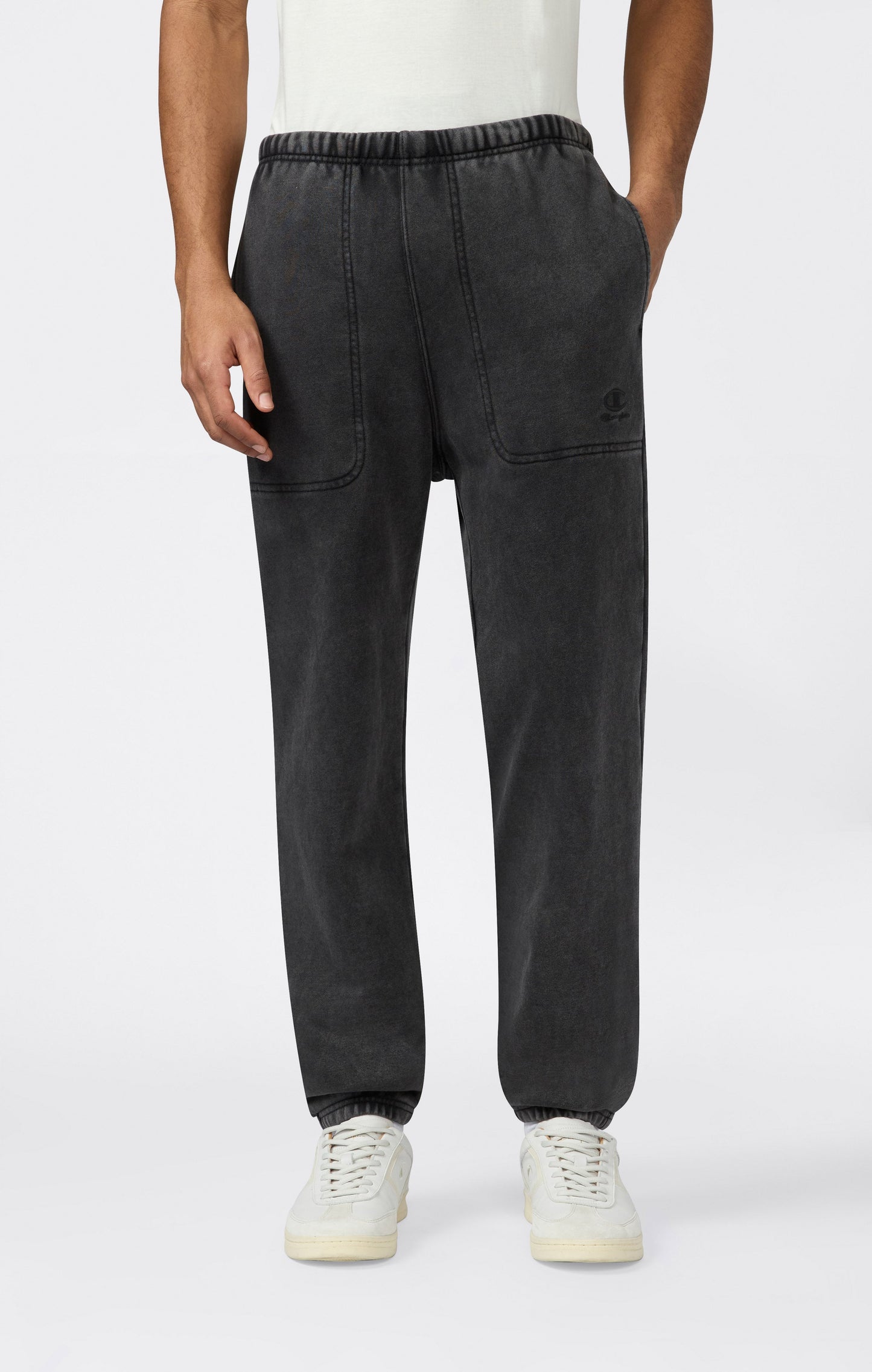 Herren-Hose mit Gummizug und Used-Effekt-Icons