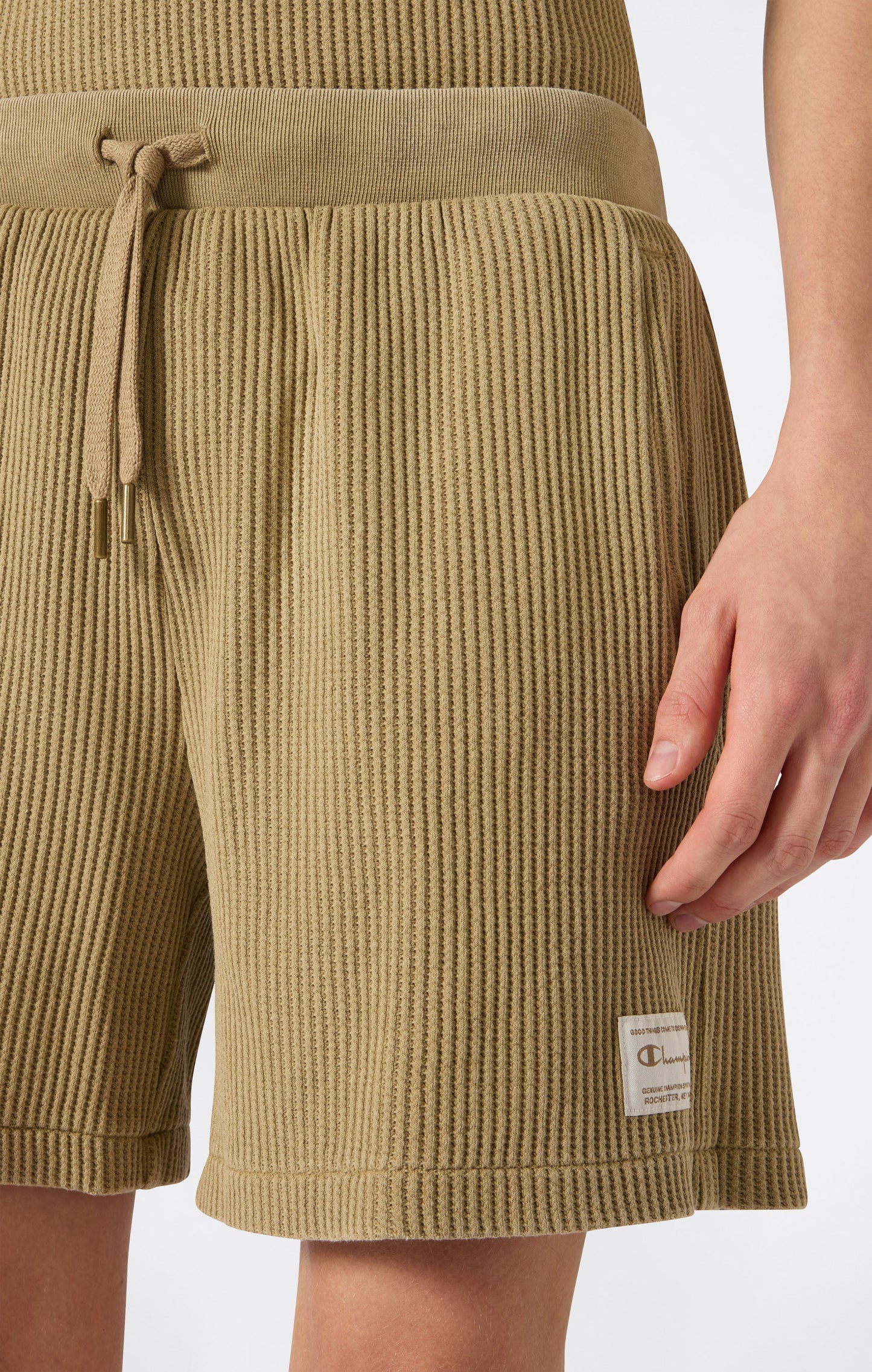 Herren-Bermudashorts aus gewaschenem Waffelpiqué