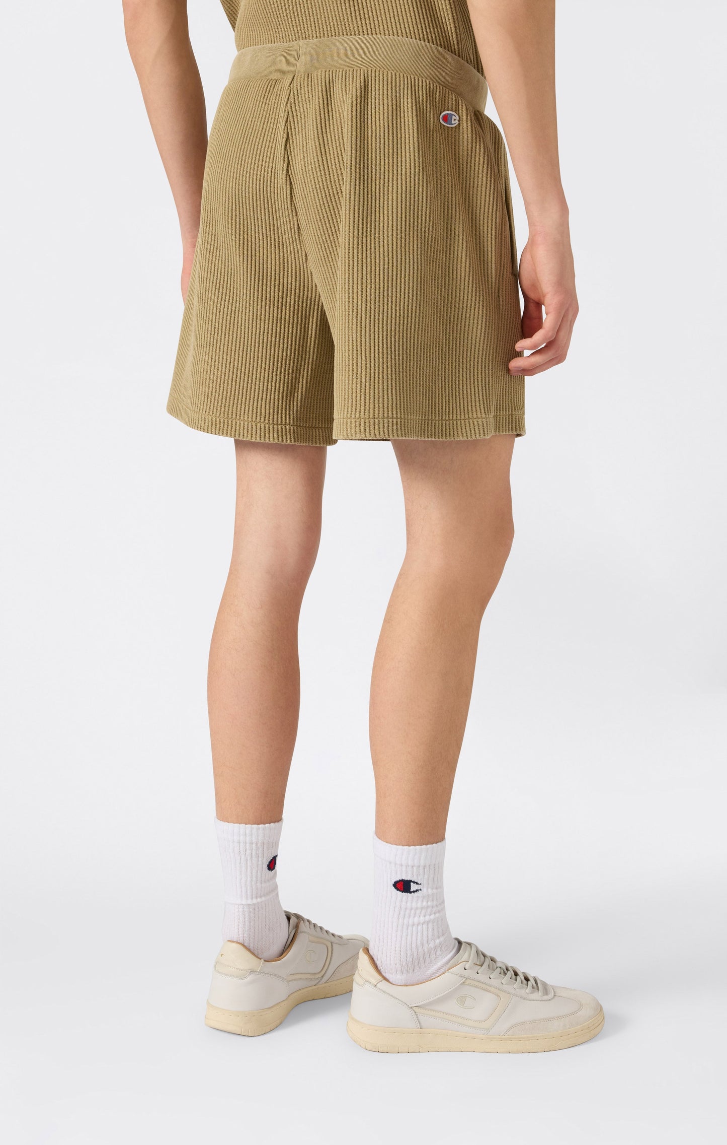 Herren-Bermudashorts aus gewaschenem Waffelpiqué