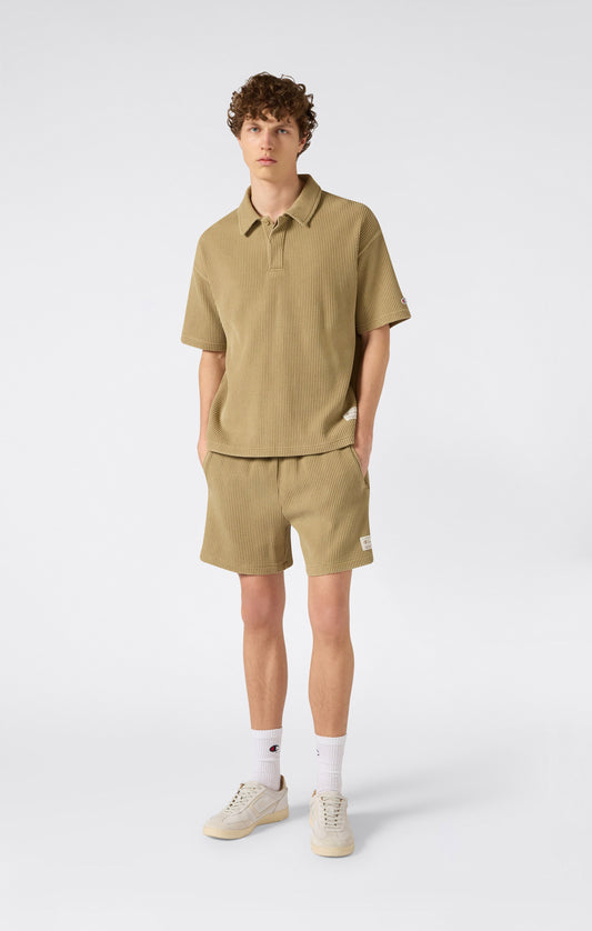Men's Washed Waffle Bermuda Shorts