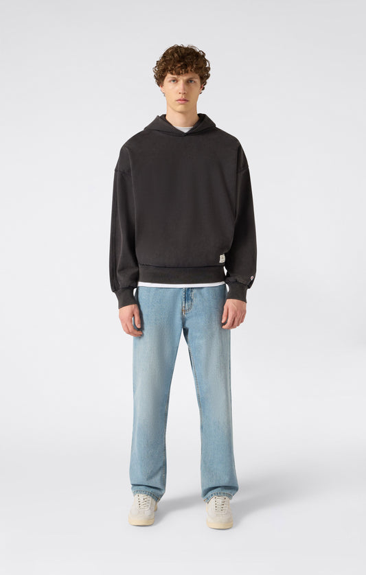 Herren-Kapuzenpullover mit Washed-Effekt