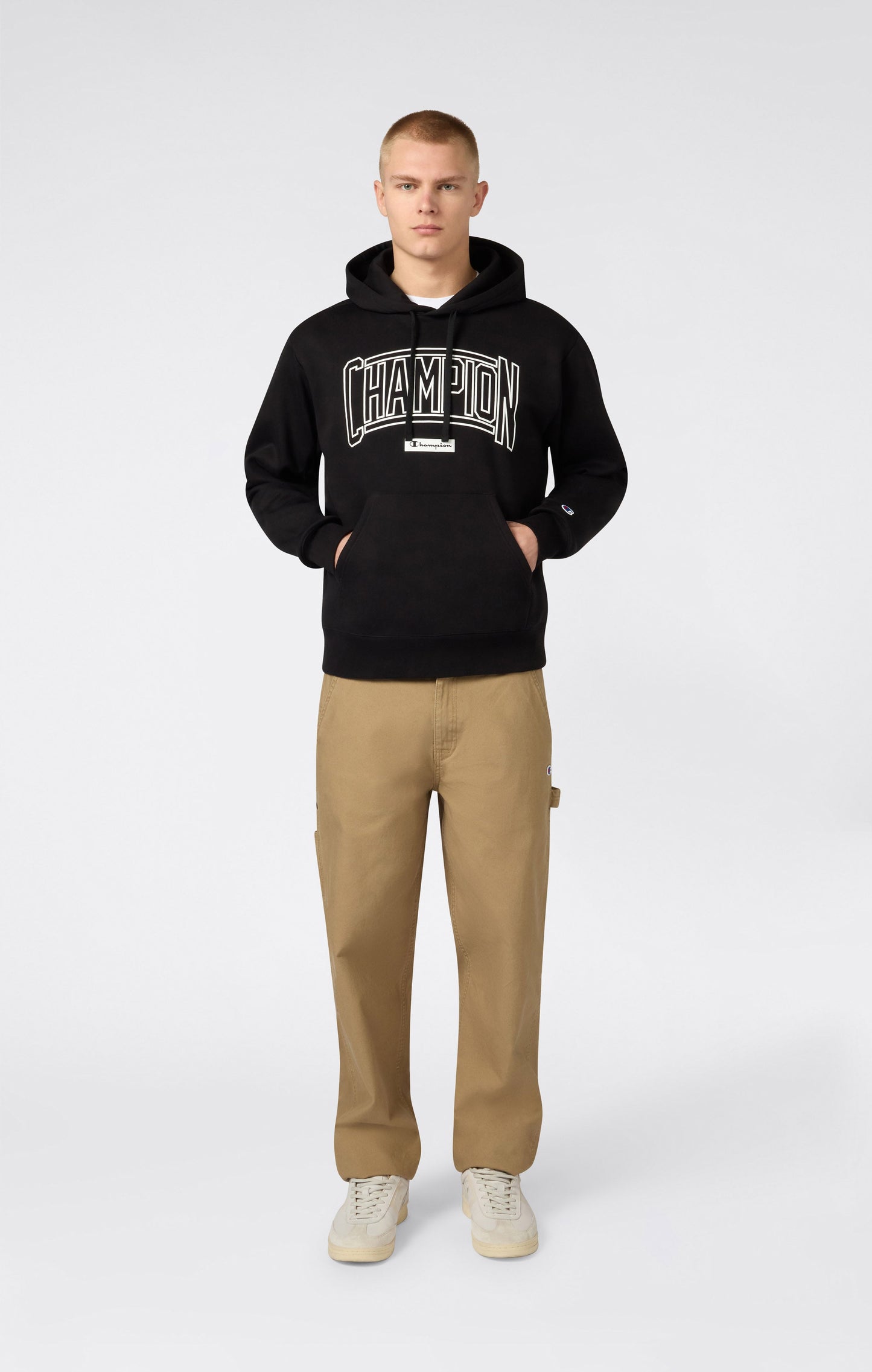 Herren-Kapuzenpullover mit angerauter Innenseite und Puff-Print-Logo