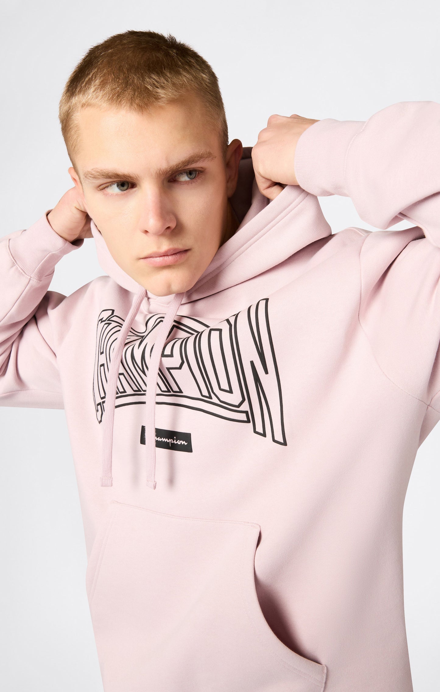 Herren-Kapuzenpullover mit angerauter Innenseite und Puff-Print-Logo