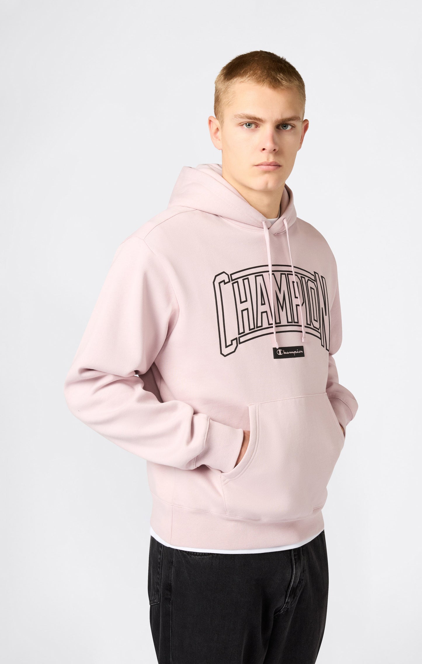 Herren-Kapuzenpullover mit angerauter Innenseite und Puff-Print-Logo
