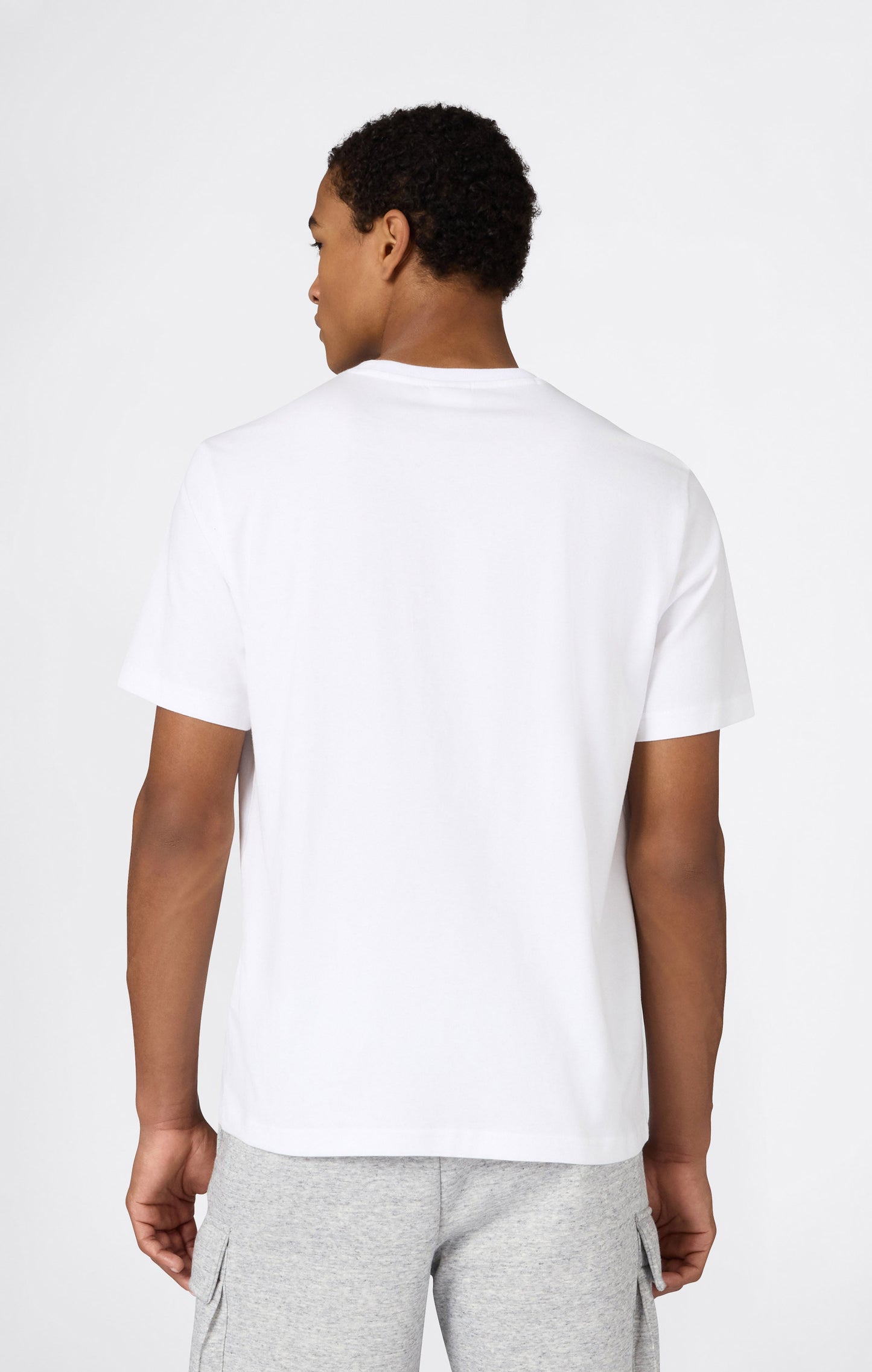 Herren Rundhals-T-Shirt mit Puffdruck-Logo