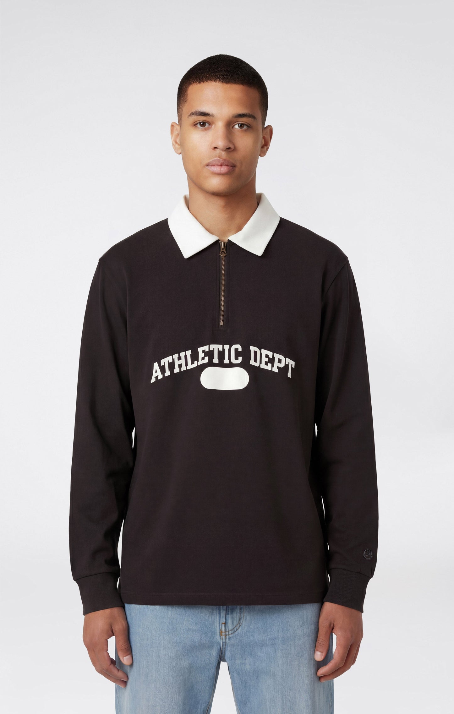 Herren Langarm Half-Zip Polo-Shirt Time Capsule