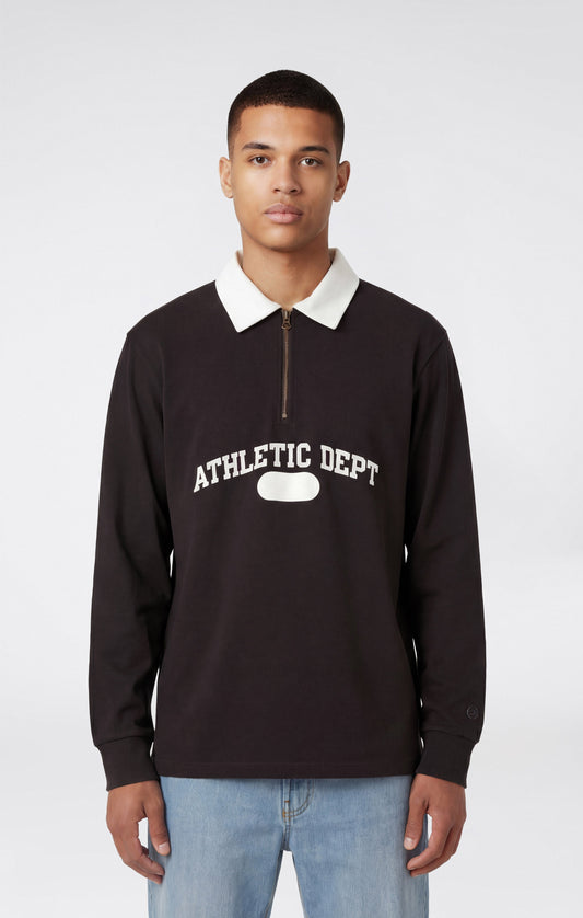 Herren Langarm Half-Zip Polo-Shirt Time Capsule