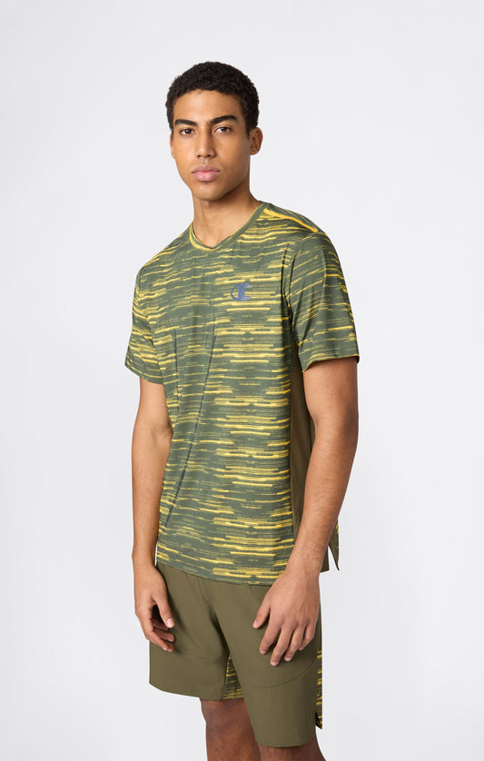 Trainings-T-Shirt mit Allover-Print und schnelltrocknendem Material für Herren