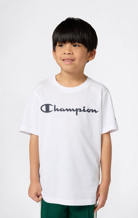 T-Shirt mit Skript-Logo für Jungen