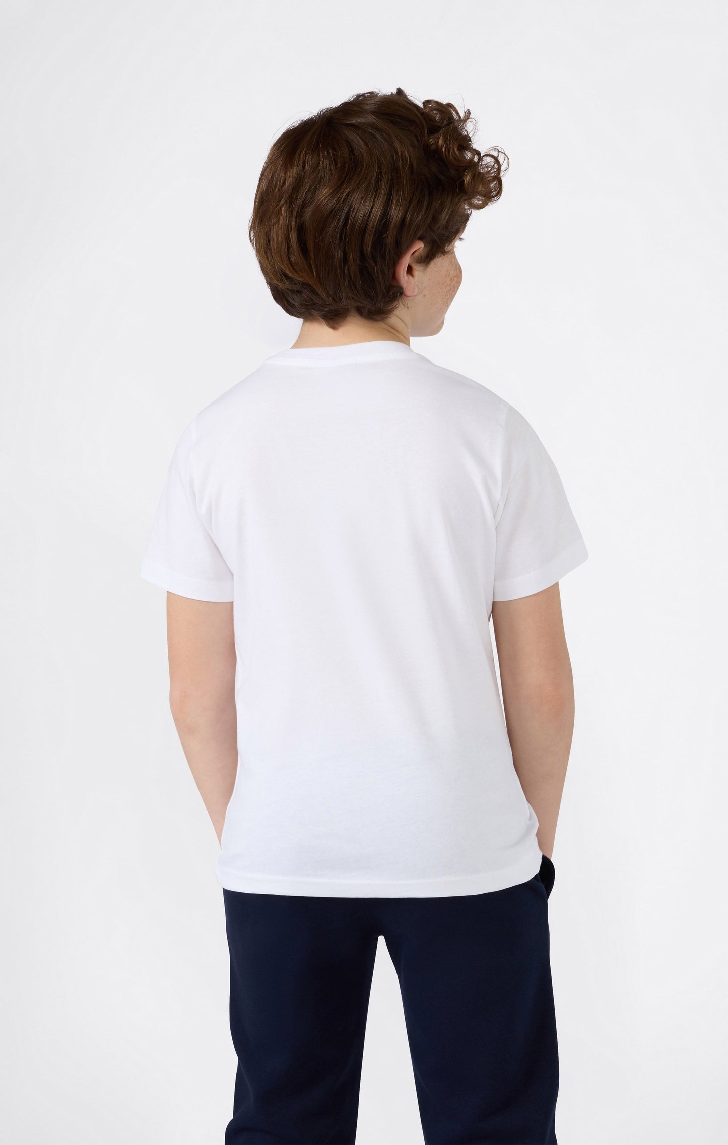 Jungen T-Shirt mit Rundhalsausschnitt und kleinem Script-Logo Icons