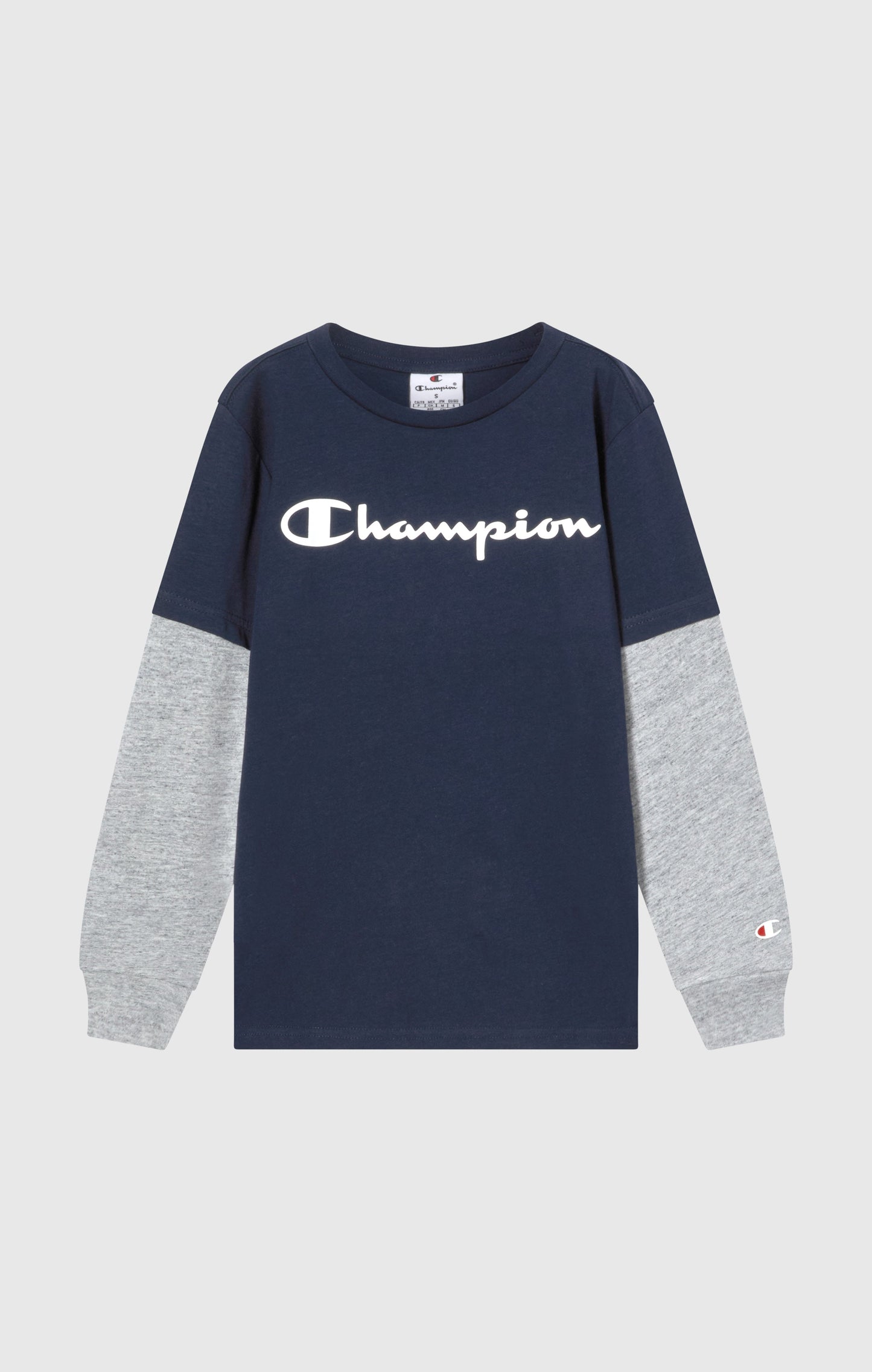 Jungen Langarm-T-Shirt mit Script-Logo